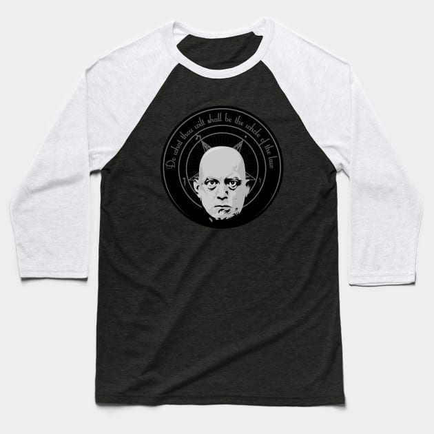 Aleister Crowley Baseball T-Shirt by SFPater